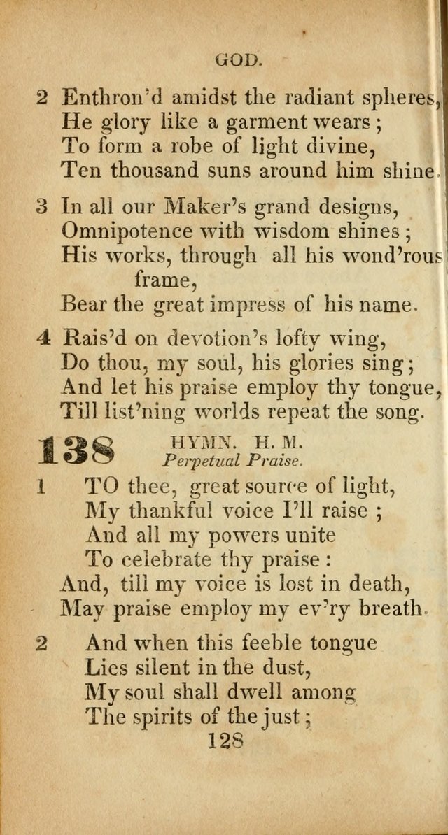 Sacred lyrics, or Select hymns: particularly adapted to revivals of religion, and intended as a supplement to Watts.  page 128