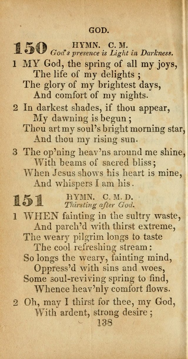 Sacred lyrics, or Select hymns: particularly adapted to revivals of religion, and intended as a supplement to Watts.  page 138