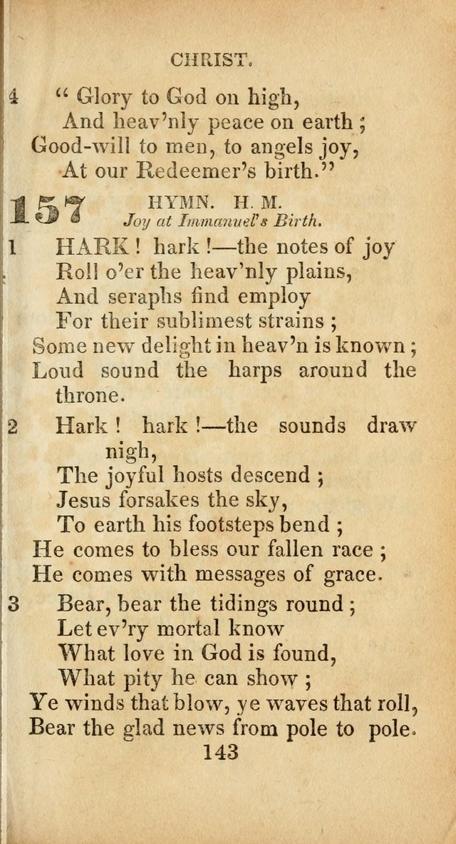 Sacred lyrics, or Select hymns: particularly adapted to revivals of religion, and intended as a supplement to Watts.  page 143