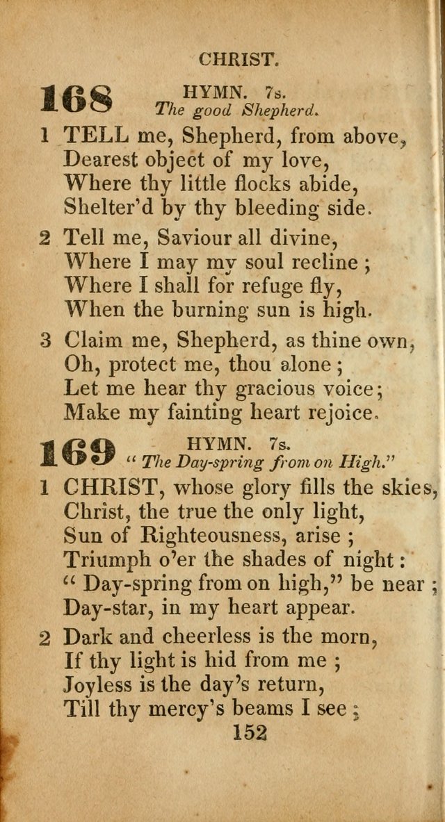 Sacred lyrics, or Select hymns: particularly adapted to revivals of religion, and intended as a supplement to Watts.  page 152
