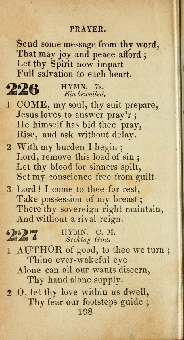 Sacred lyrics, or Select hymns: particularly adapted to revivals of religion, and intended as a supplement to Watts.  page 198