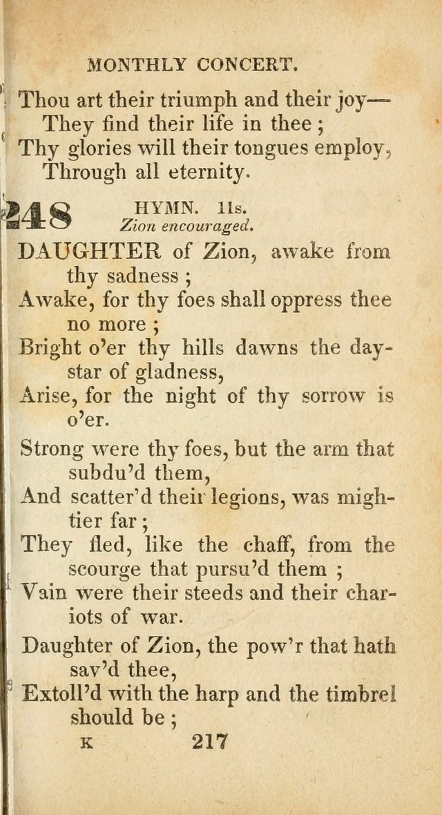 Sacred lyrics, or Select hymns: particularly adapted to revivals of religion, and intended as a supplement to Watts.  page 217