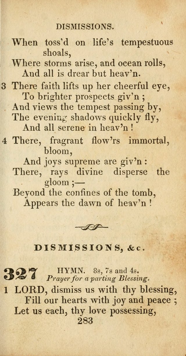 Sacred lyrics, or Select hymns: particularly adapted to revivals of religion, and intended as a supplement to Watts.  page 283