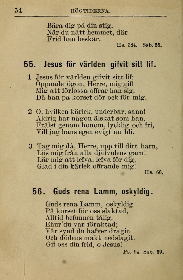 Söndagsskolbok: innehållande liturgi och sånger för söndagsskolan (Omarbetad uppl.) page 54