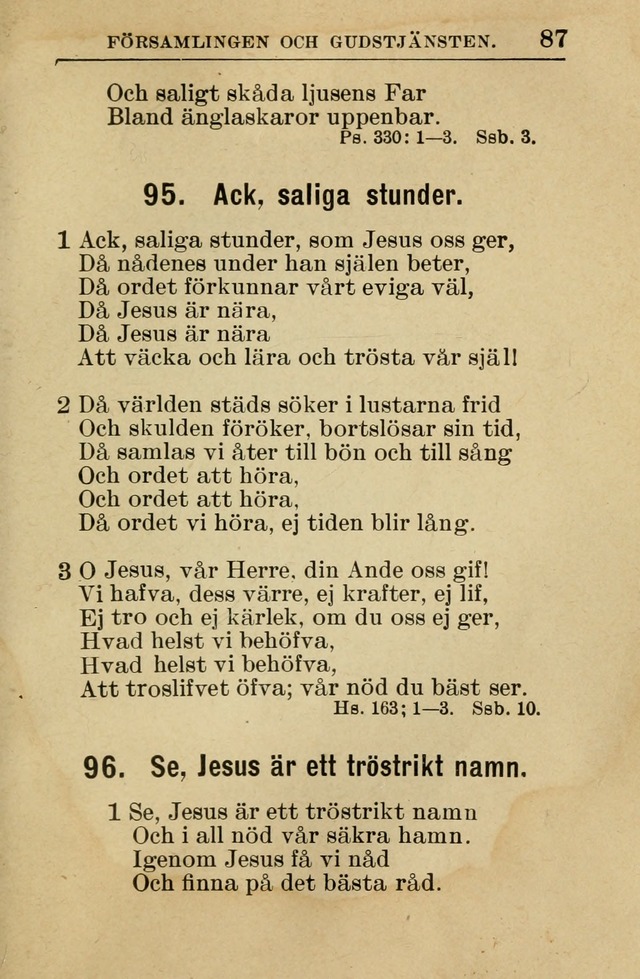 Söndagsskolbok: innehållande liturgi och sånger för söndagsskolan (Omarbetad uppl.) page 87