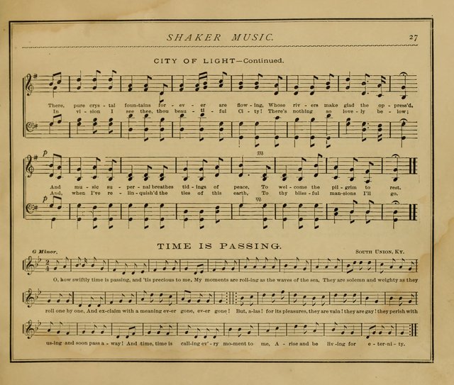 Shaker Music: Inspirational hymns and melodies illustrative of the resurrection life and testimoy of the shakers page 34