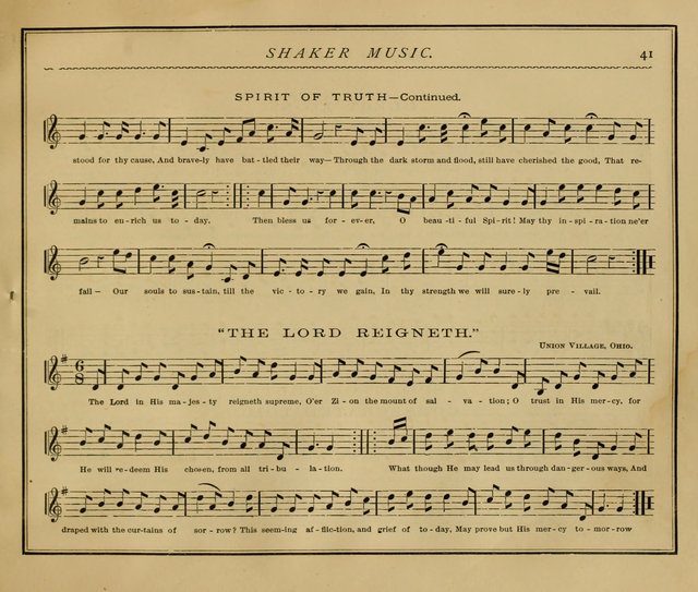 Shaker Music: Inspirational hymns and melodies illustrative of the resurrection life and testimoy of the shakers page 48