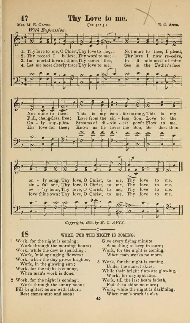 Sacred Melodies Nos.1 and 2 combined: As used by Evangelist H. W. Brown and others, in Gospel Meetings and other religious services page 45