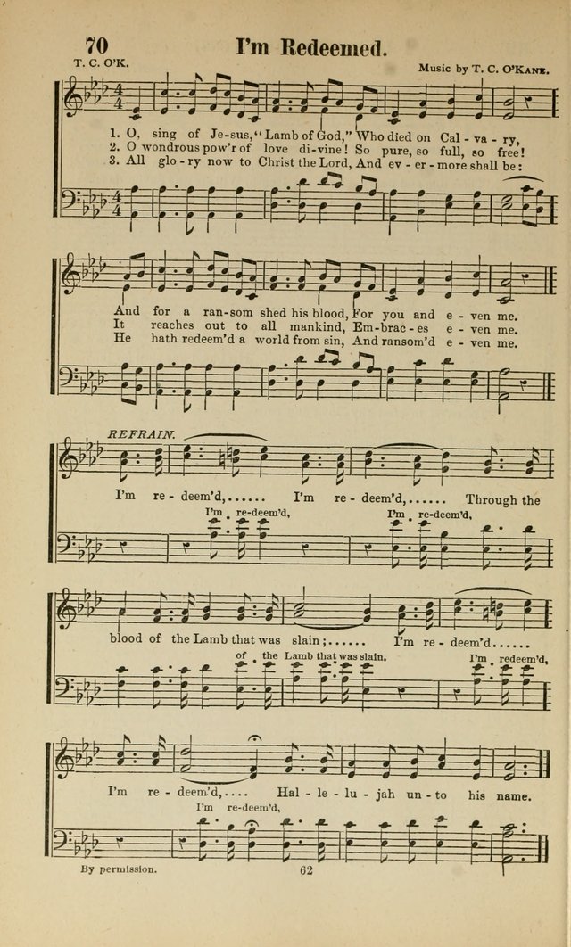 Sacred Melodies Nos.1 and 2 combined: As used by Evangelist H. W. Brown and others, in Gospel Meetings and other religious services page 62