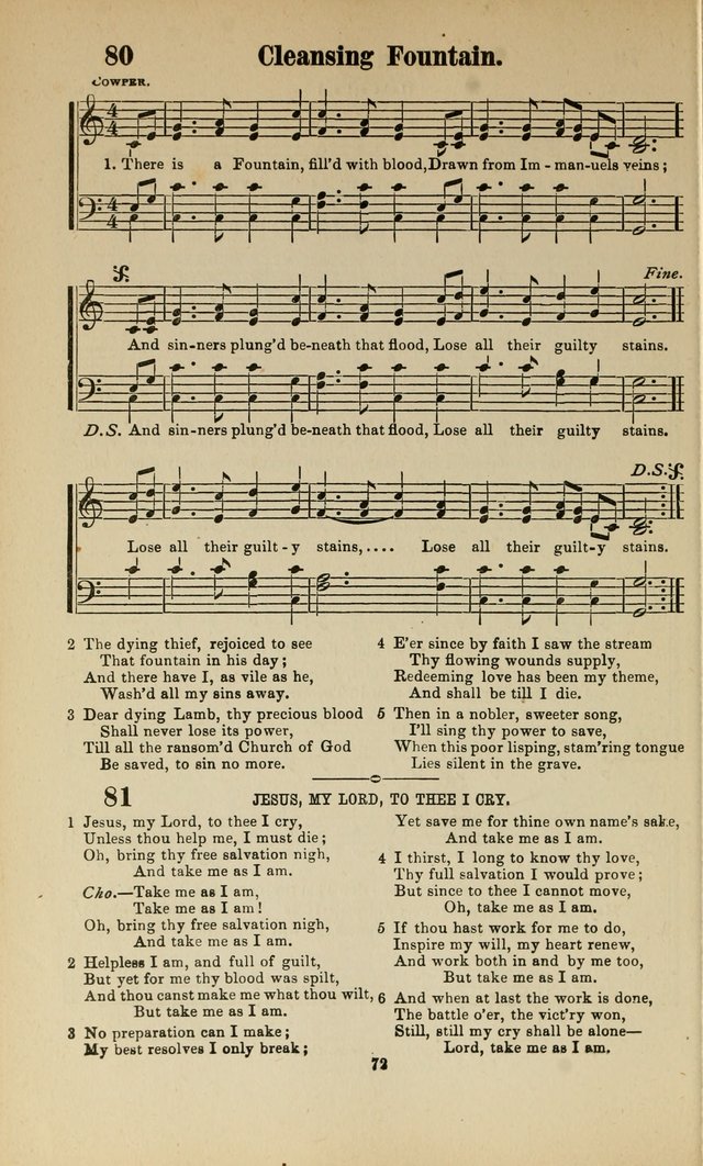Sacred Melodies Nos.1 and 2 combined: As used by Evangelist H. W. Brown and others, in Gospel Meetings and other religious services page 72
