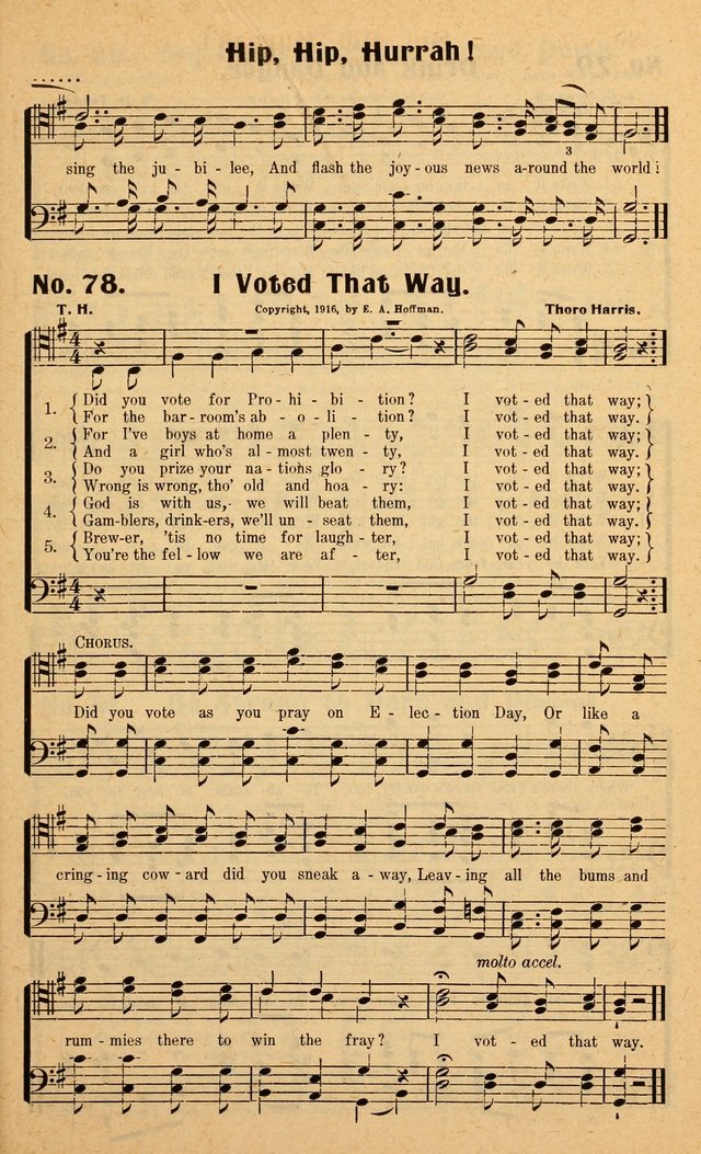 Songs of the New Crusade: a collection of stirring twentieth century temperance songs page 79