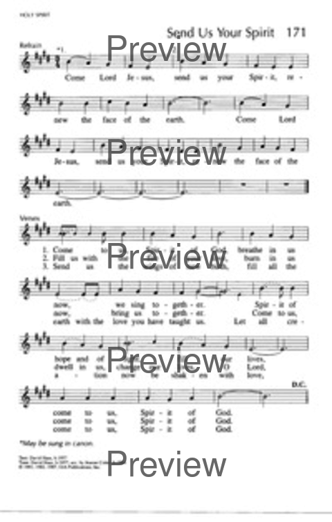Singing Our Faith: a hymnal for young Catholics page 85