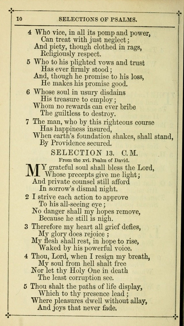 Selections from the Psalms of David in Metre: with hymns suited to the feasts and fasts of the church, and other occasions of public worship page 10