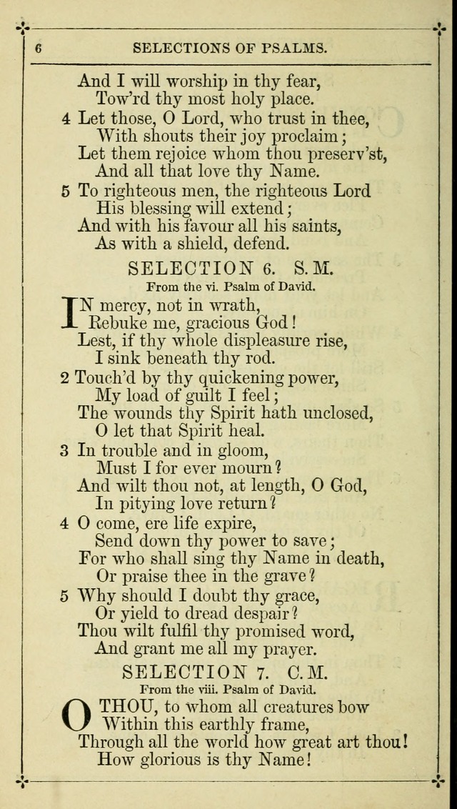 Selections from the Psalms of David in Metre: with hymns suited to the feasts and fasts of the church, and other occasions of public worship page 6