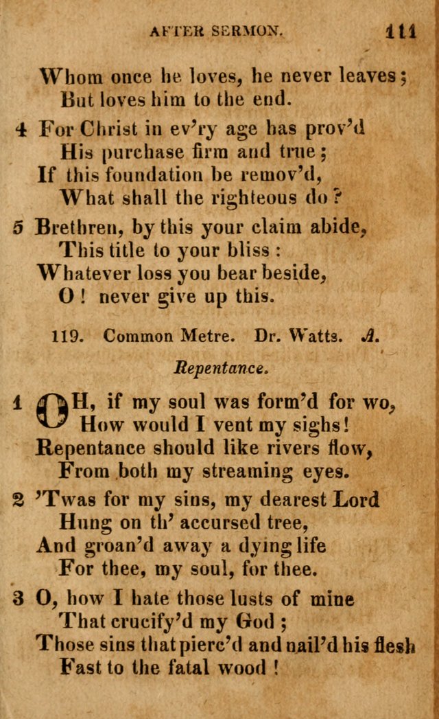 A Selection of Psalms and Hymns: done under the appointment of the Philadelphian Association (4th ed.) page 111
