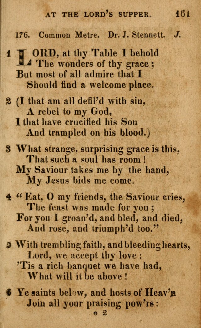 A Selection of Psalms and Hymns: done under the appointment of the Philadelphian Association (4th ed.) page 161