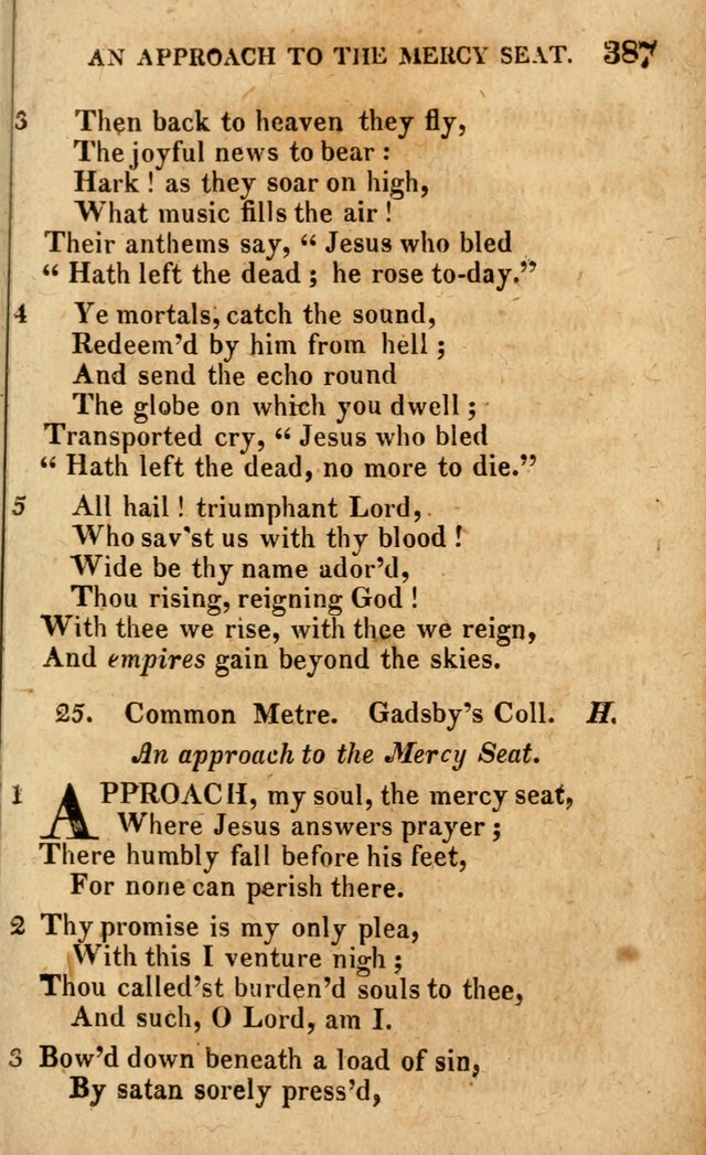 A Selection of Psalms and Hymns: done under the appointment of the Philadelphian Association (4th ed.) page 387