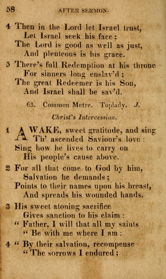 A Selection of Psalms and Hymns: done under the appointment of the Philadelphian Association (4th ed.) page 58
