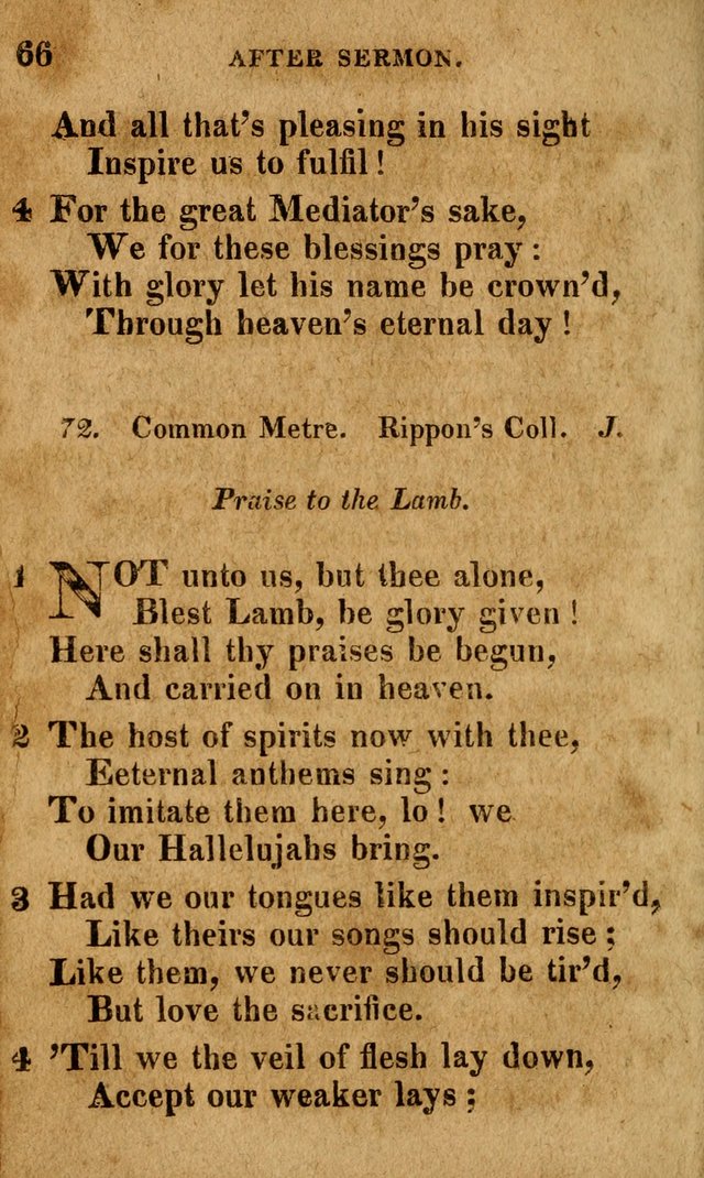 A Selection of Psalms and Hymns: done under the appointment of the Philadelphian Association (4th ed.) page 66