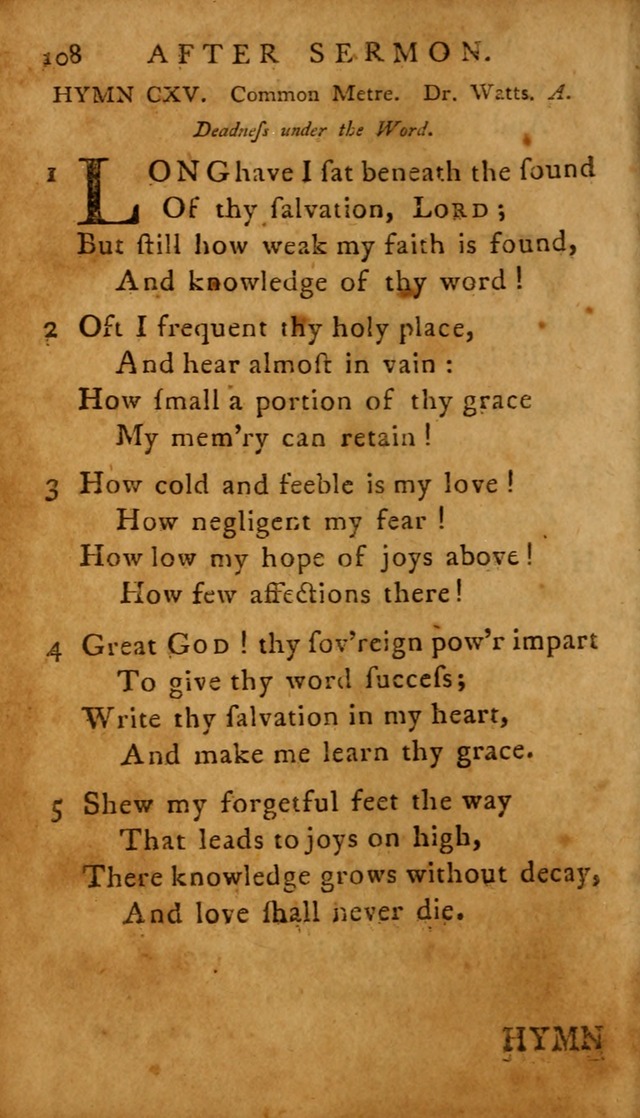 A Selection of Psalms and Hymns: done under the appointment of  the Philadelphian Association page 108