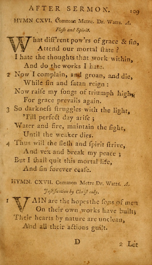 A Selection of Psalms and Hymns: done under the appointment of  the Philadelphian Association page 109