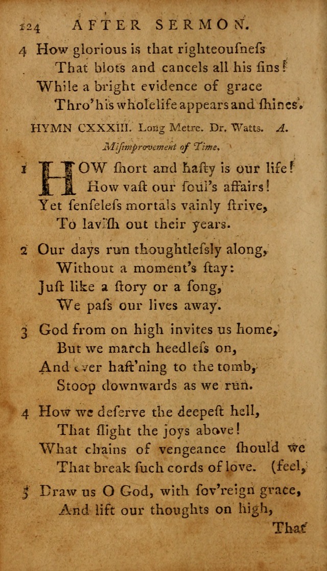 A Selection of Psalms and Hymns: done under the appointment of  the Philadelphian Association page 124