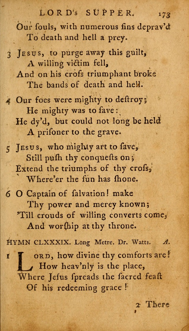 A Selection of Psalms and Hymns: done under the appointment of  the Philadelphian Association page 173