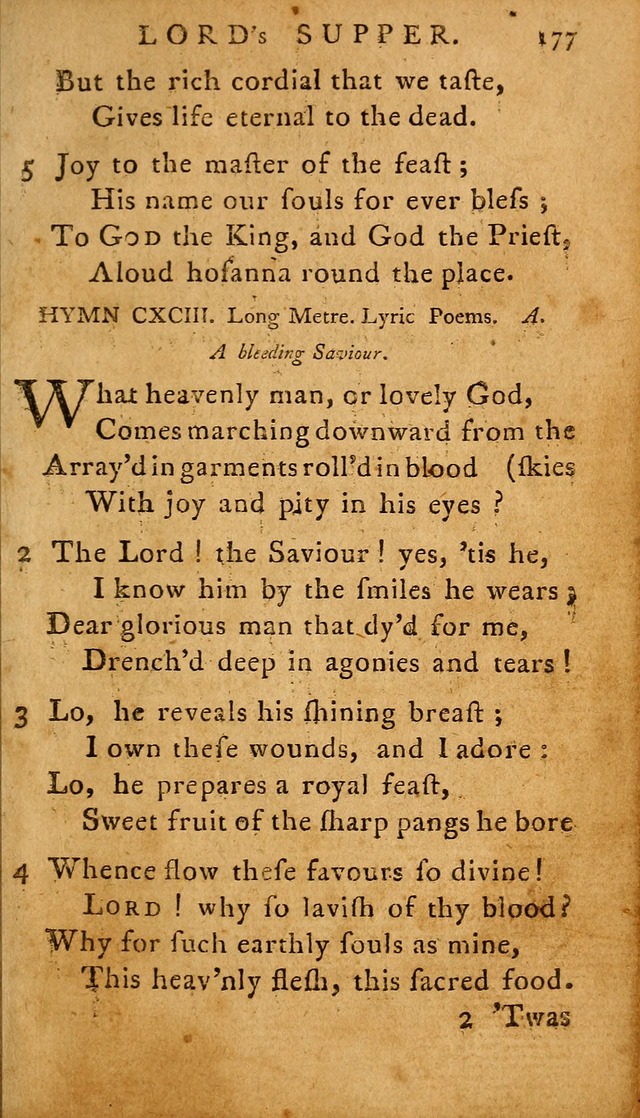 A Selection of Psalms and Hymns: done under the appointment of  the Philadelphian Association page 177