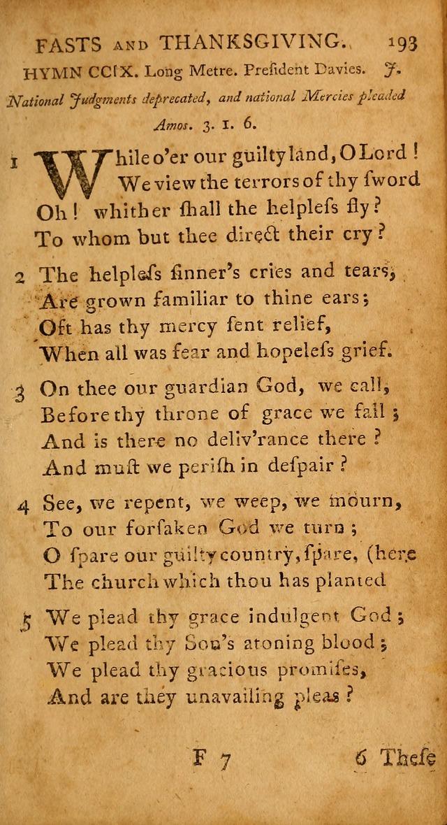 A Selection of Psalms and Hymns: done under the appointment of  the Philadelphian Association page 193