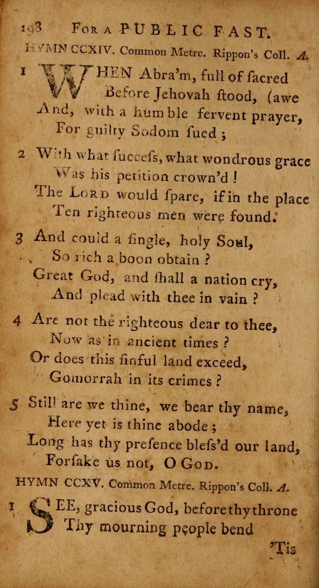 A Selection of Psalms and Hymns: done under the appointment of  the Philadelphian Association page 198