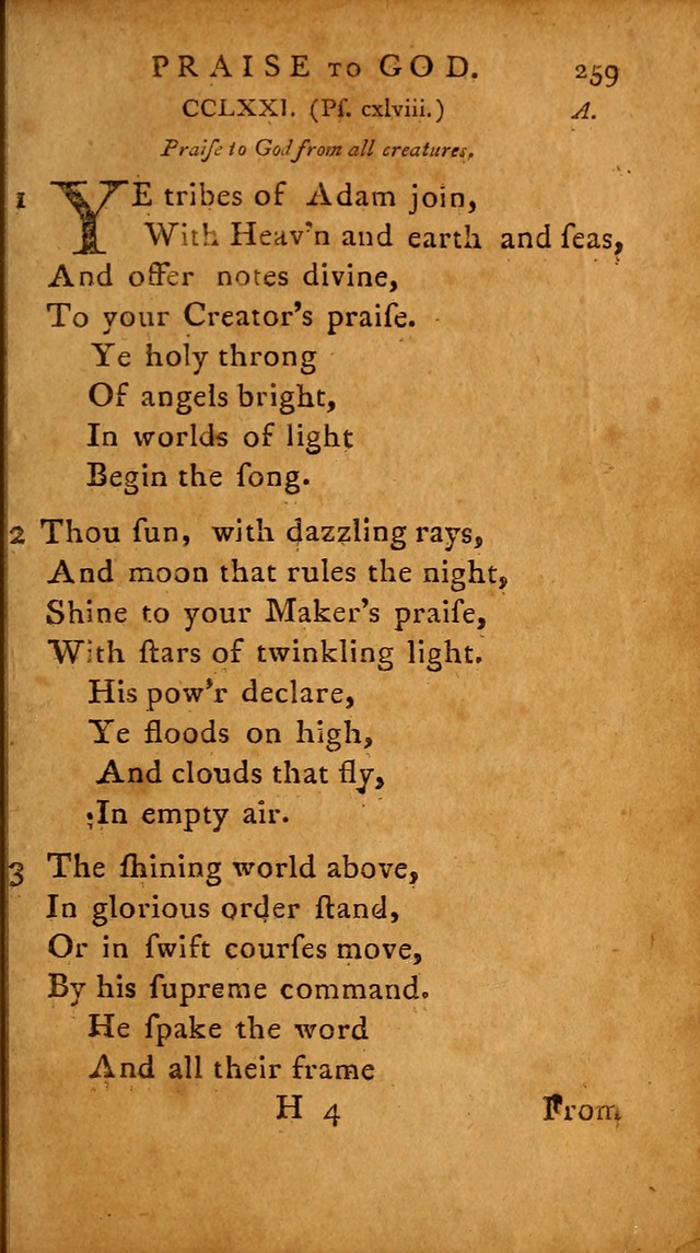 A Selection of Psalms and Hymns: done under the appointment of  the Philadelphian Association page 269