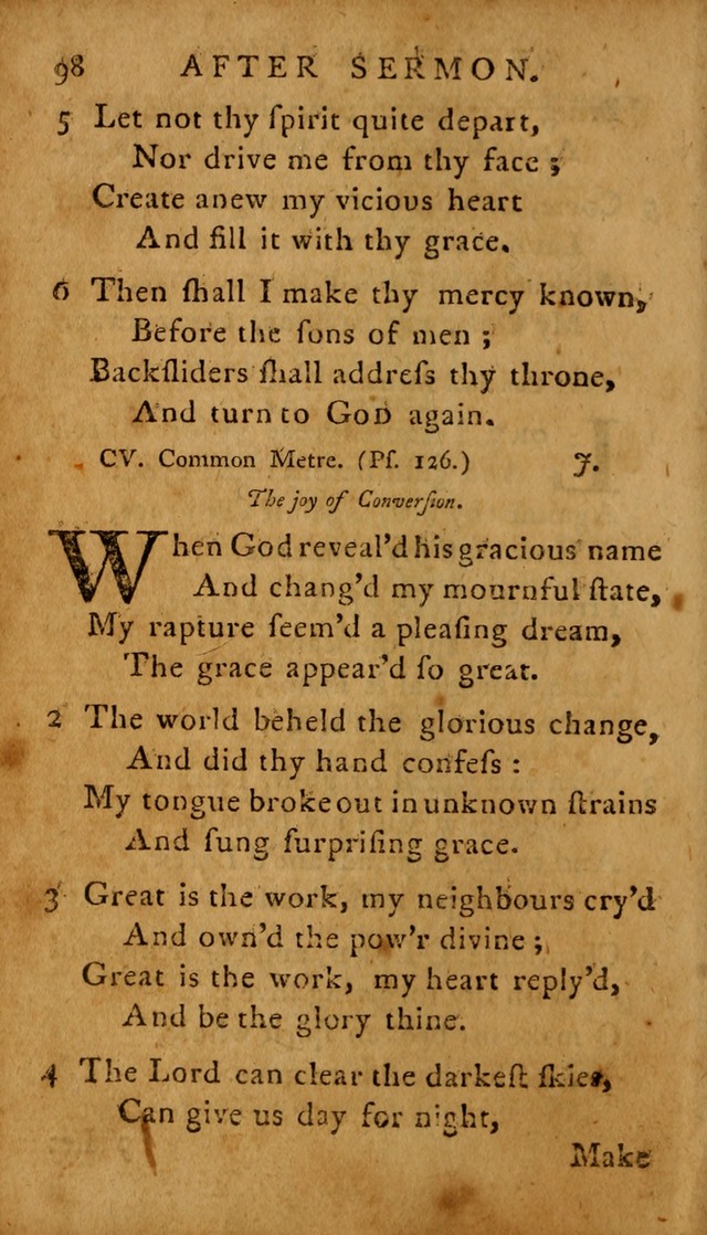 A Selection of Psalms and Hymns: done under the appointment of  the Philadelphian Association page 98