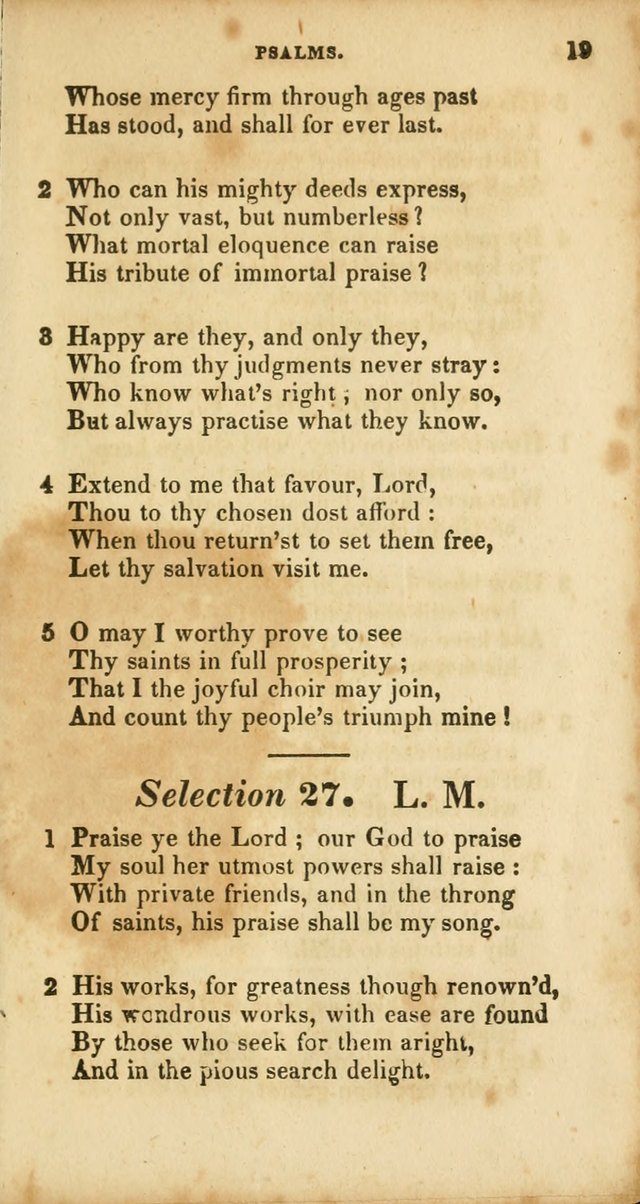 A Selection of Psalms and Hymns, for the use of Sunday Schools page 19