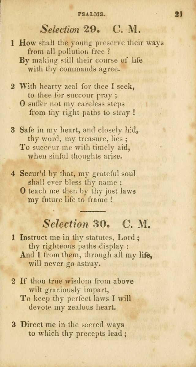 A Selection of Psalms and Hymns, for the use of Sunday Schools page 21