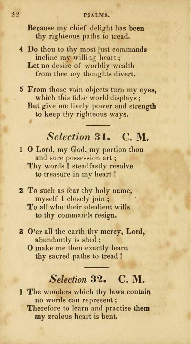 A Selection of Psalms and Hymns, for the use of Sunday Schools page 22