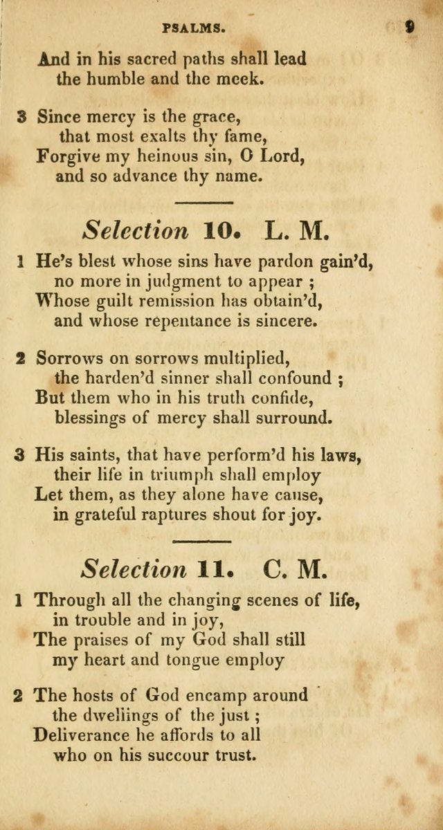 A Selection of Psalms and Hymns, for the use of Sunday Schools page 9