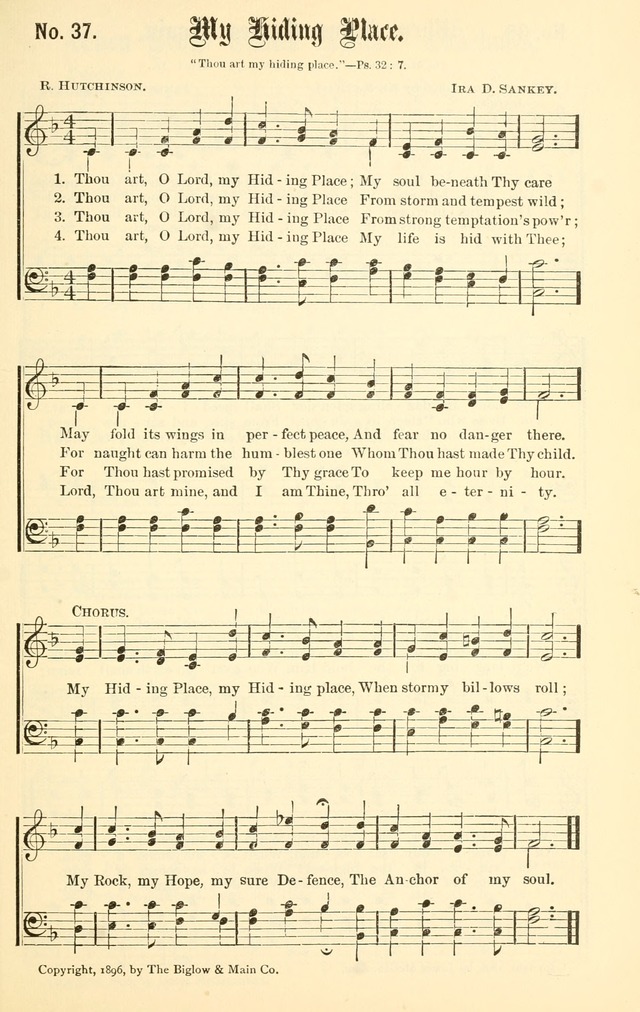 Sacred Songs No. 1: compiled and arranged for use in gospel meetings, Sunday schools, prayer meetings and other religious services page 37
