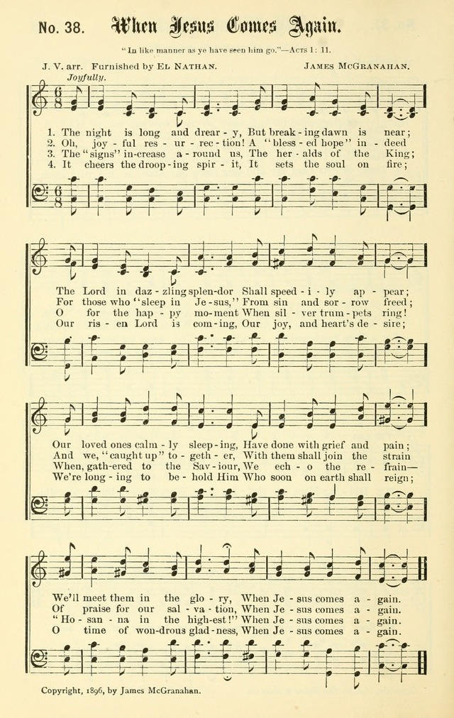 Sacred Songs No. 1: compiled and arranged for use in gospel meetings, Sunday schools, prayer meetings and other religious services page 38