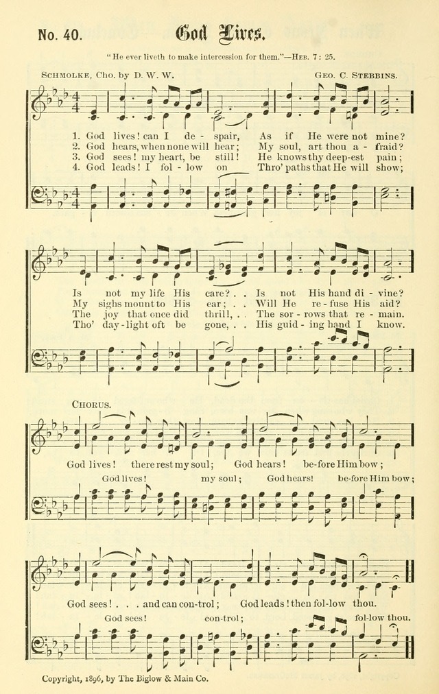 Sacred Songs No. 1: compiled and arranged for use in gospel meetings, Sunday schools, prayer meetings and other religious services page 40
