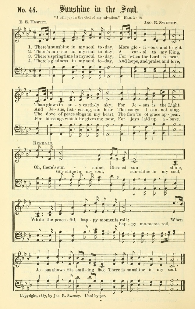 Sacred Songs No. 1: compiled and arranged for use in gospel meetings, Sunday schools, prayer meetings and other religious services page 44