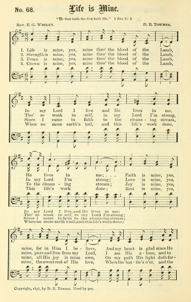 Sacred Songs No. 1: compiled and arranged for use in gospel meetings, Sunday schools, prayer meetings and other religious services page 68