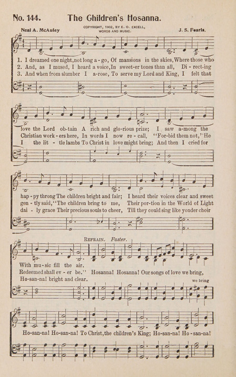 Service in Song: The cream of all the best songs, of all the best writers, together with Orders of Service for the Sunday School page 144