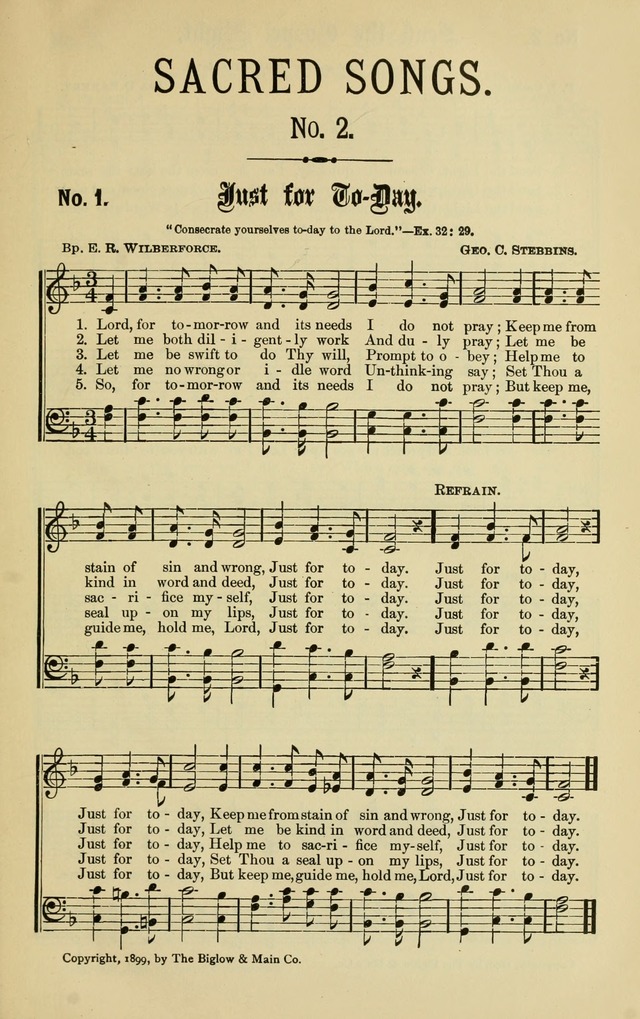 Sacred Songs No. 2 page 1