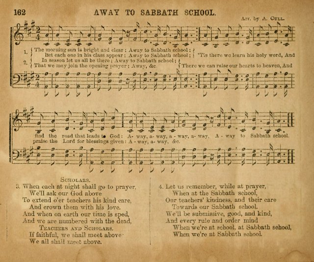 Sabbath School Bell No. 2: a superior collection of choice tunes, newly arranged and composed, and a large number of excellent hymns written expressly for this work, which are well adapted for...      page 162