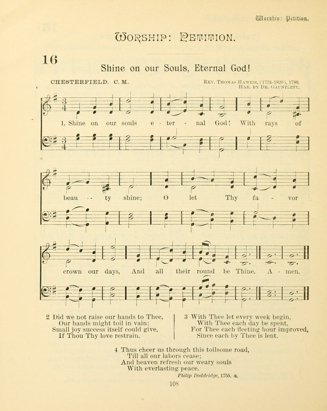 Sunday-School Book: with music: for the use of the Evangelical Lutheran congregations (Rev. and Enl.) page 110