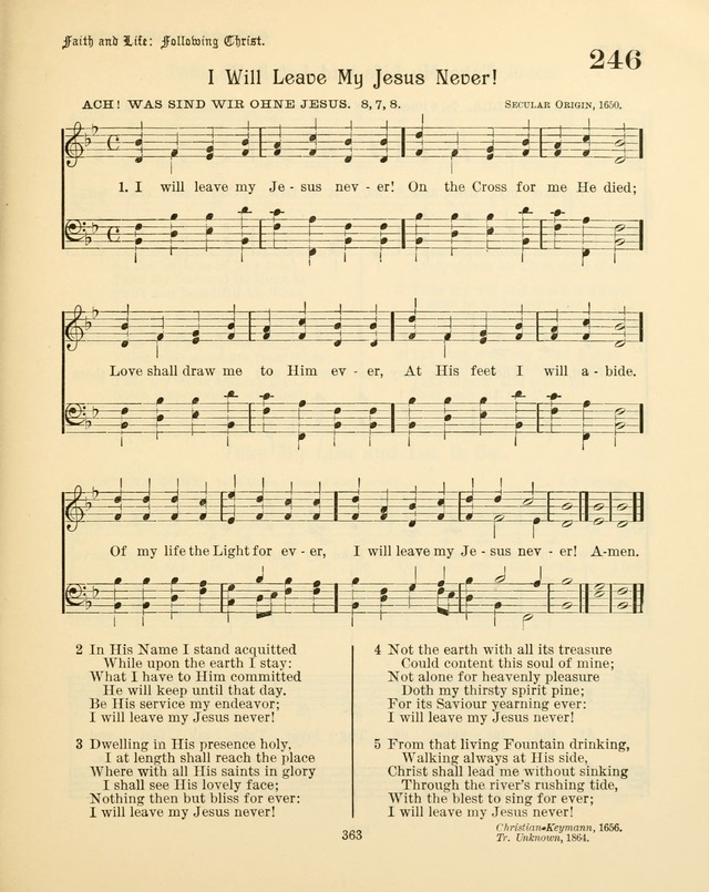 Sunday-School Book: with music: for the use of the Evangelical Lutheran congregations (Rev. and Enl.) page 365