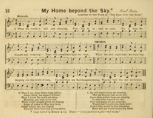 The Sweet Singer: a collection of hymns and tunes for Sunday-schools. Together with a variety suitable for day-schools, revival occasions, and the family circle page 16