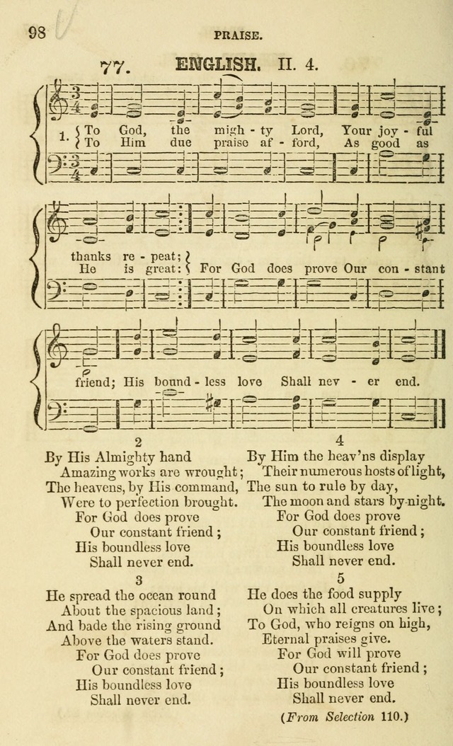 The Sunday School Chant and Tune Book: a collection of canticles, hymns and carols for the Sunday schools of the Episcopal Church page 98