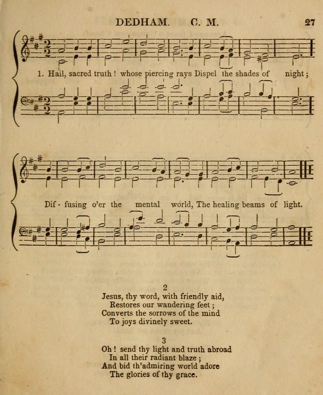 The Sabbath School Harp: being a selection of tunes and hynns, adapted to the wants of Sabbath schools, families, and social meetings (2nd ed.) page 27