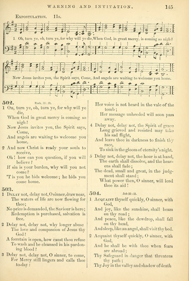 Songs for the Sanctuary: or hymns and tunes for Christian worship page 145